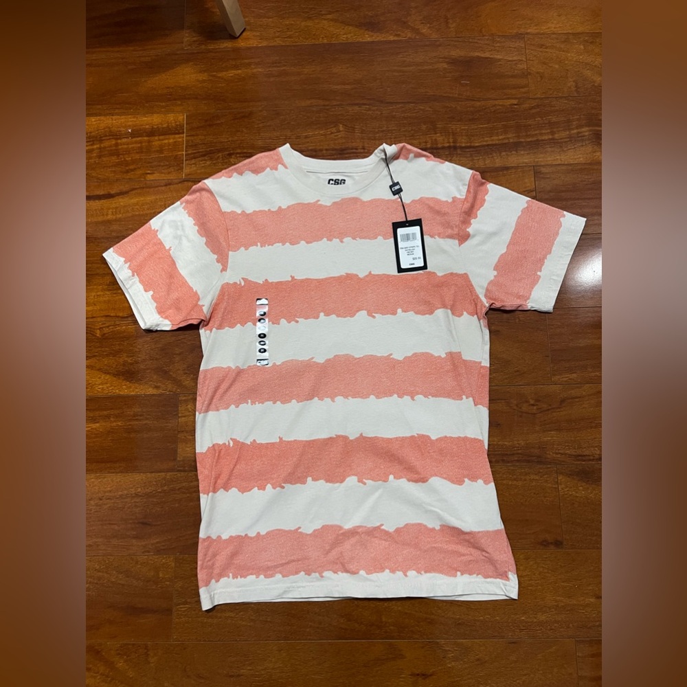 Coral and white CSG cotton shirt